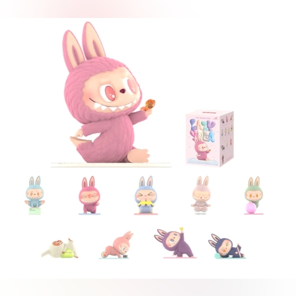 Labubu Lazy Yoga Figurine - "Lay Down" NIB - Picture 3 of 8